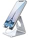 Amazon Brand – Eono Handy Ständer Handy Halterung - Handyhalterung Halter für iPhone 13 pro Max Mini 12 11 Xs XR X 8 7 6 Plus, Galaxy Note S A, Huawei, Schreibtisch, andere Smartphone - Silber