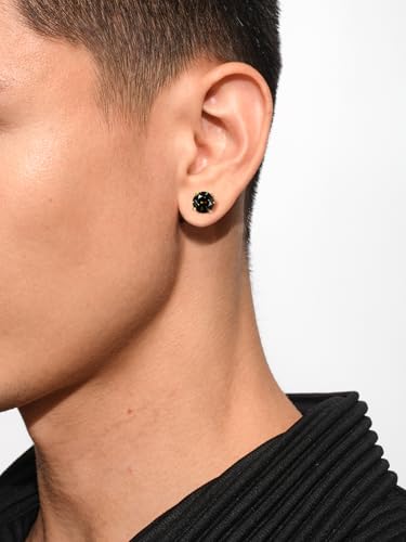 Moissanite/Emerald/Saphhire/Ruby Stud Earrings, Solid 925 Sterling Silver Hypoallergenic, Using CNC Technology, 4mm/5mm/6.5mm/8mm Round Studs, Pretty Everyday Post Earrings2