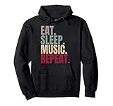 Photo Gallery eat sleep music repeat felpa con cappuccio Photo Gallery eat sleep music repeat felpa con cappuccio
