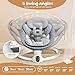 Baby Swings for Infants - Exclusive App & Bluetooth Function, Electric Baby Swing with 5 Point Harness & 5 Sway Speeds, 10 Preset Lullabies, Portable Infant Swing for Indoor/Outdoor (Light Gray)