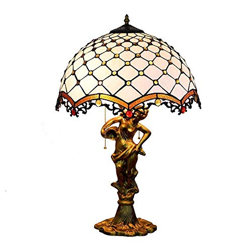 Preisvergleich Produktbild Viqie Kreative Tischlampe Tiffany Glasmalerei Retro Wohnzimmer Essbar Schlafzimmer Nachttischlampe Beauty Lamp