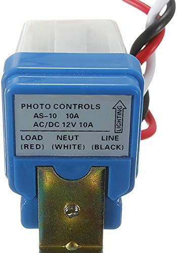 Fotocélula 12v 10a Relê Foto Elétrico Acende Noite apaga de dia
