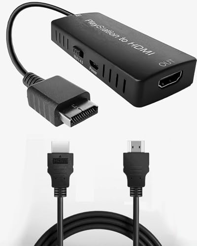 Image of PS2 to HDMI Adapter Cable - Support 4:3 /16:9 Screen Aspect Ratio Switch for PlayStation 1 /2 HD Link Cable - HDMI Converter