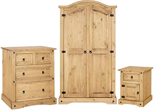 Corona Wardrobe 2 Door, Mexican Solid Pine