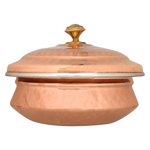 Zap Impex Hammered Copper and Stainless Steel Tableware- Dishes Serving Bowl Tureen