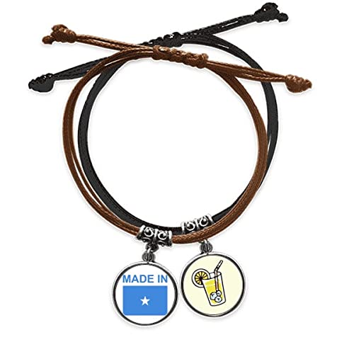 Bracelet la Somalie cadeau idéal chaîne de main en cuir et corde colorée