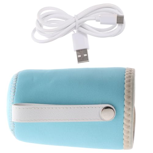 ifundom Calentador de Biberones Portátil USB Azul para Leche Materna Funda de Neopreno Aislante Antideslizante y Resistente al Calor Adecuado para Viajes y Uso en Coche
