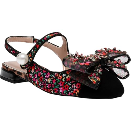 Betsey Johnson Womens Floral Embellished Mary Janes