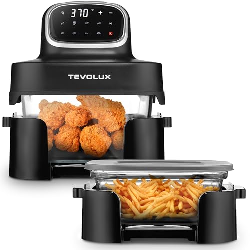 TEVOLUX 6.3QT Portable Glass Air Fryer