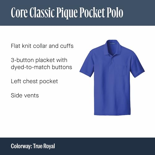Camiseta polo clásica Port Authority Core de piqué con bolsillo miniatura 6