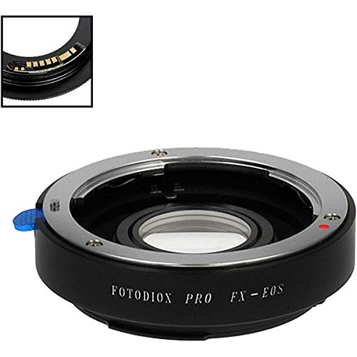 Image of Fotodiox Pro Lens Adapter Compatible with Fuji Fujica X-Mount 35mm (FX35) SLR Lens to Canon EOS (EF, EF-S) Camera Body - With Gen10 Focus Confirmation Chip