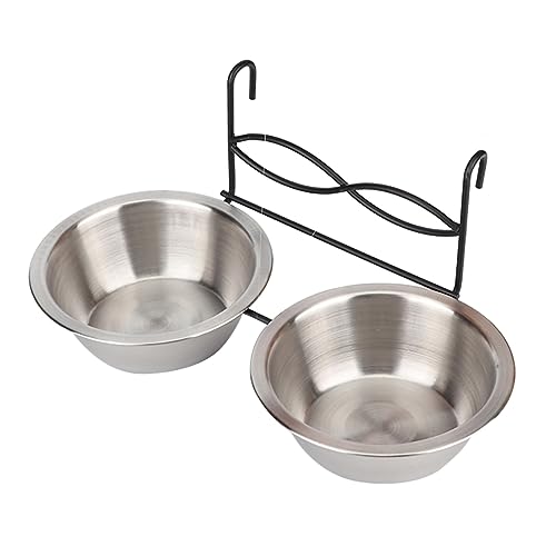 Ciotole per cani sospese in acciaio inox Ciotole per cibo e acqua con gancio per cani e gatti di piccola taglia