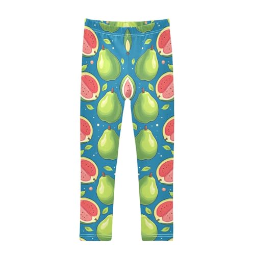 Guava Fruit Girls Leggings Soft Stretch Workout Yoga Dance Pants for Kids Casual Tights