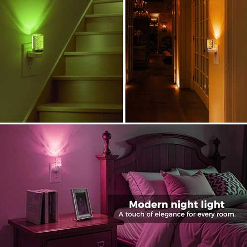 L LOHAS LED Night Light, Night Lights Plug into Wall, Color Changing Nightlight RGB with Dusk to Dawn Sensor, for Halloween, Christmas, Holiday, Hallway Bedroom Kids Room, 2 Pack — view 5