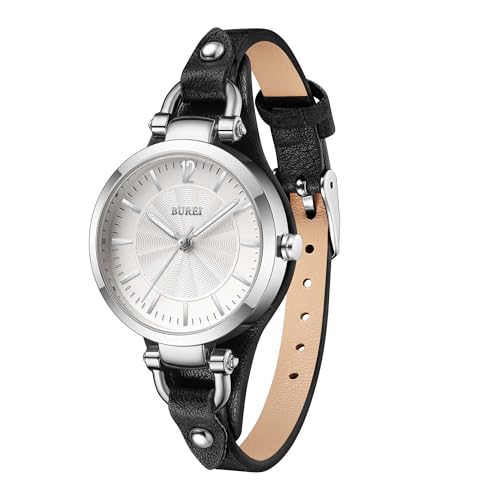 BUREI-Women-Watches-Simple-Leather-Strap-Watch-Luxury-Quartz-Watches-Small-Thin-Ladies-Watch-Bracelet-Band-Wristwatch-Relogio-Feminino-Brown-and-Black 41glBZTamGL