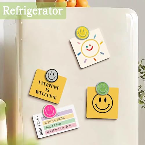 12 imanes decorativos redondos para refrigerador con caras felices miniatura 3