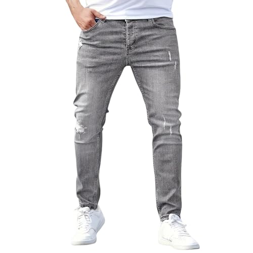 Men's Skinny Jeans Casual Slim Fit High Stretch Tapered Jeans Fashion Vintage Stretch Washed Comfort Flex Denim Pants