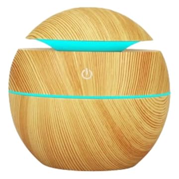 Difusor Aromatizador Umidificador De Ambiente Elétrico Ultrassônico 130ml LED 7 cores USB Oleos Essenciais PREMIUM, GOLLATE Marrom-Claro ou Marrom Escuro(GLT-609)