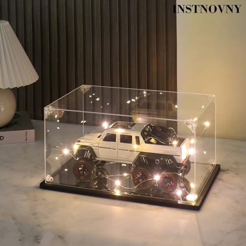 Instnovny Acrylic Display Case for Collectibles Assemble Acrylic Display Box for Lego 10265 Car Model Toys Clear Acrylic Case for Display Building Set Action Figures(Black,15.7*7.9*5.9 inch) by Instnovny - Used condition - Image 7