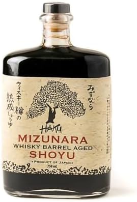 Haku Whiskey Barrel Aged Shoyu Soy Sauce, 750 ml – Authentic Japanese Soy Sauce, Aged in Mizunara Oak Barrels, Mellow & Delicate Flavor, Traditional Brewing Methods, Imported from Kyoto