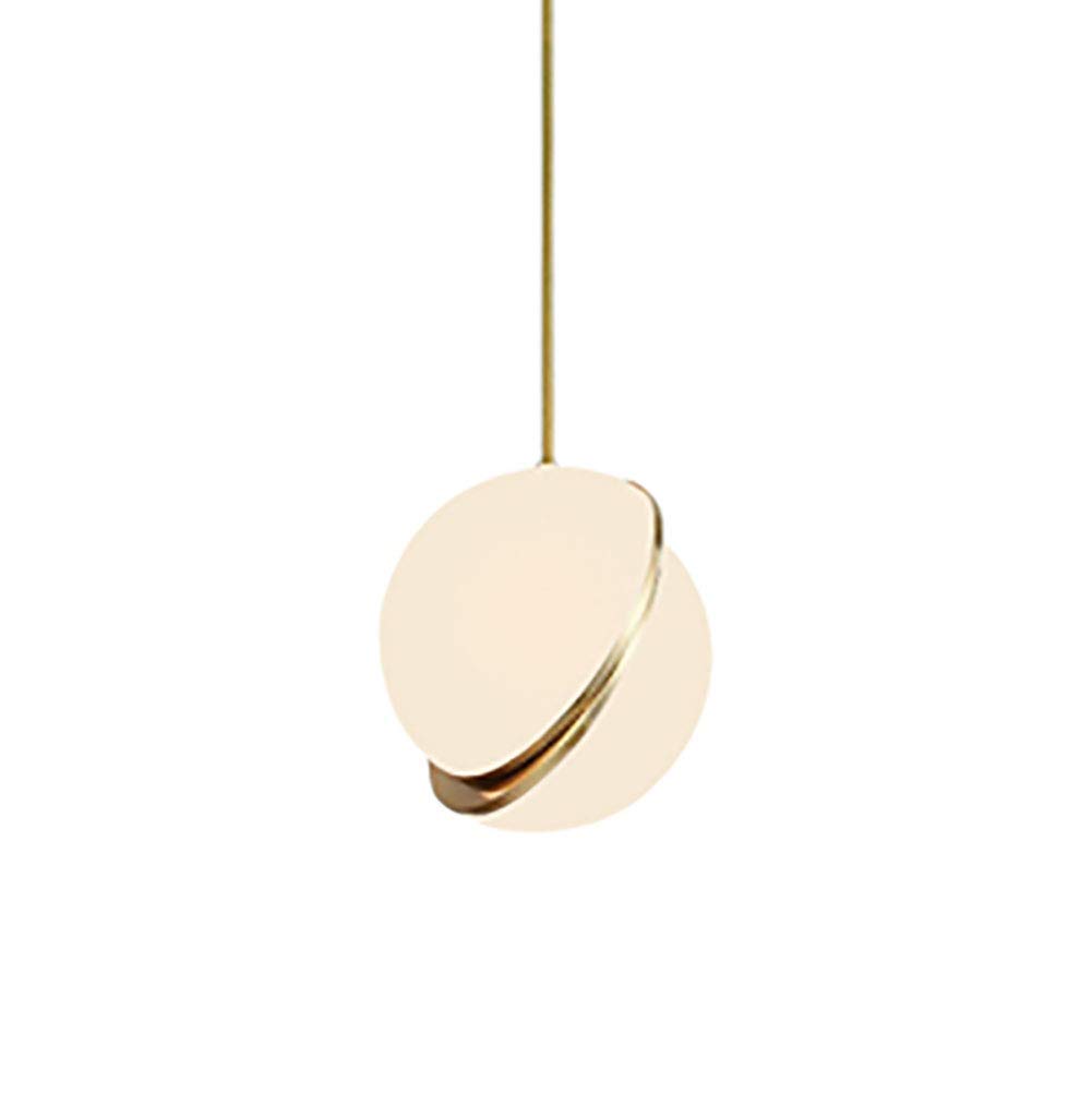 Mini lámpara colgante para comedor y cocina con globo de vidrio esmerilado de una luz