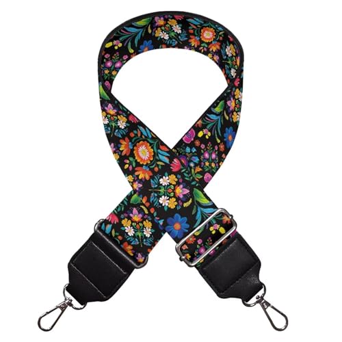Image of TODIYADDU Art Plant Flower Purse Straps Replacement Crossbody Fashion Bag Strap Women Wide Purse Strap Crossbody Long Wallet Strap Suitable for Gifts Sports Easter for Handbags Guitar Bags Wallets