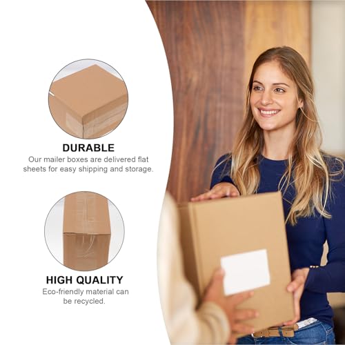 Cajas de cartón para envíos PRETYZOOM evita roturas con embalaje kraft ecológico pequeño 5