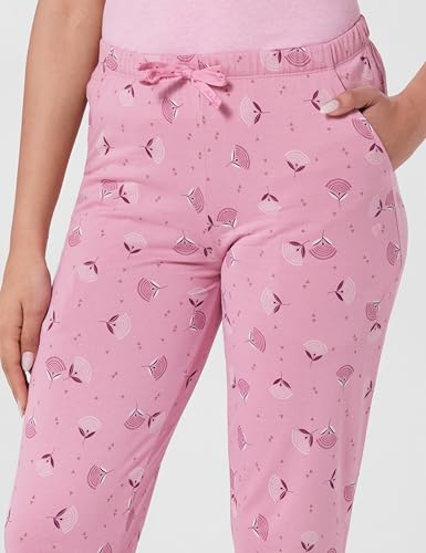 Image of Jockey RX09 Women's Micro Modal Cotton Relaxed Fit Printed Pyjama with Lace Trim on Pockets (Colors & Prints May Vary)