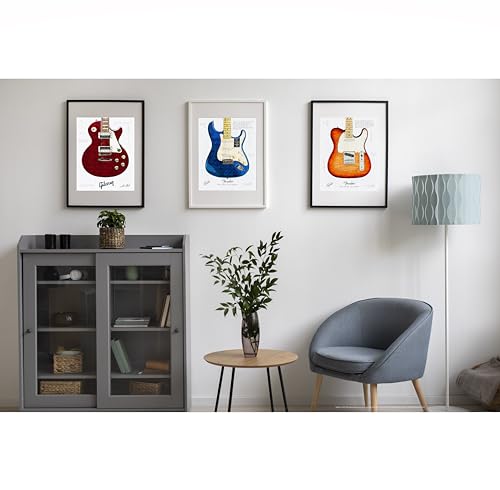 Impresión A4 de guitarra Fender Telecaster Sienna Sunburst sin marco para decoración 2