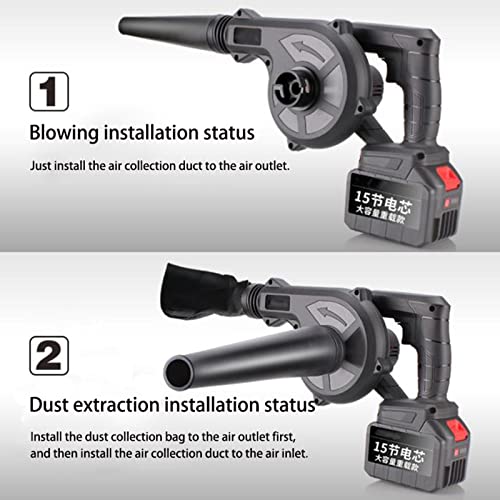 21V Cordless Leaf Blower, 2-in-1 Electric Leaf Blower Vacuum with 5.4Ah Battery and Charger, Variable-Speed Handheld Blower - Image 3