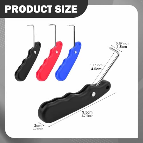 Vaveren Ice Skate Lace Tightener,Laces Tightener Puller Ergonomic Portable Tightening Tool Shoe Lace Puller for Repairing Travel Gym, Blue