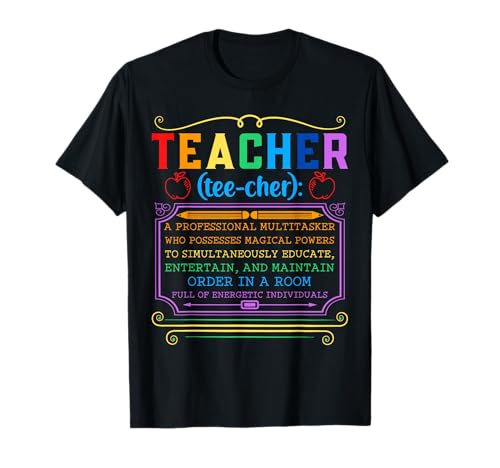 Teacher Definition - Funny Teaching School Teacher T-Shirt
