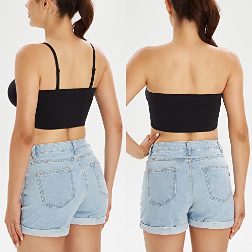 Image of Lemorosy Women's Invisible Seamless Non-Padded Underwire Bandeau Multiway T-Shirt Bra