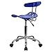 Flash Furniture Vibrant Nautical Blue and Chrome Swivel Task Office Chair with Tractor Seat