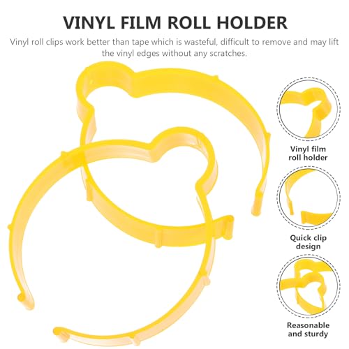 SHINEOFI Lot de 5 Clips de Fixation pour Rouleaux de Film Vinyle Voiture Supports en Plastique Robustes et Légers Outils Pratiques pour Pose de Pellicule Autocollante Accessoires Auto – vue 7