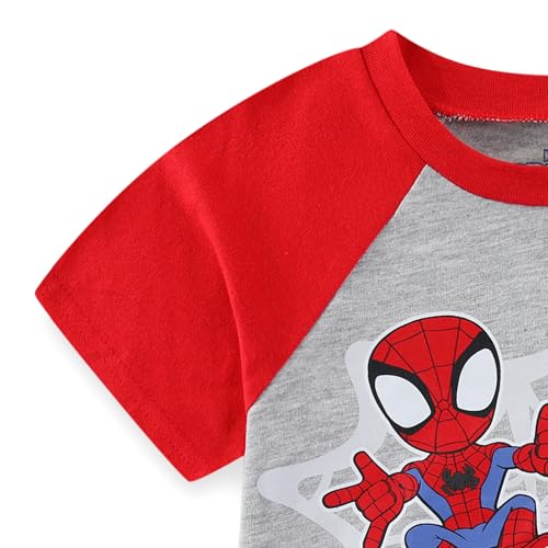 Image of Marvel Spidey and His Amazing Friends Boys Short Sleeve T-Shirt and French Terry Shorts Set for Toddlers