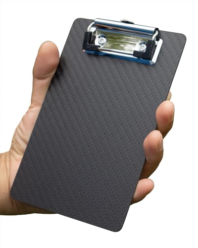 Echtes 3K-Kohlefaser-Klemmbrett Ultraleicht Robust und tragbar 1.5 mm Dicke schwarz geeignet für Büro Zuhause Geschäft und Schule.