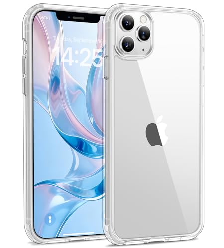 USLAI Case for iPhone 11 Pro Anti-Yellowing Crystal Clear Back Shockproof & MilitaryGrade Drop Protection - Transparent
