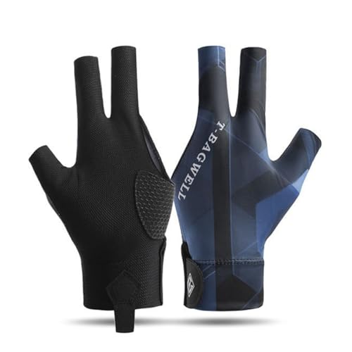TEOZBLU Guante De Billar Snooker con 3 Dedos, Guantes De Billar De La Mano Izquierda Ajustable, Guante De Billar Snooker 3 Dedos, Transpirables y Antideslizantes para Accesorio De Snookers Carrom