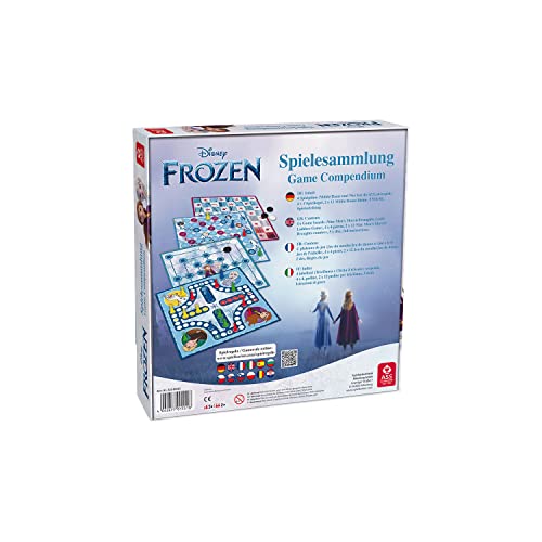 ASS 22501551 Die Eiskönigin 2 Spielesammlung von ASS Altenburger, mit tollen Brettspielen zum neuen Film für Kinder und alle Eiskönigin Fans ab 5 Jahren, Compendium