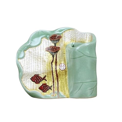 Stockage d'étude Chinoiserie pot à stylo vintage et organisateur de bureau bois