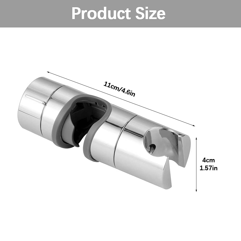 Regulowany zapasowy uchwyt prysznicowy chromowany uchwyt prysznicowy obracany o 360° uchwyt do łazienki 18-25 mm średnica ABS chrom