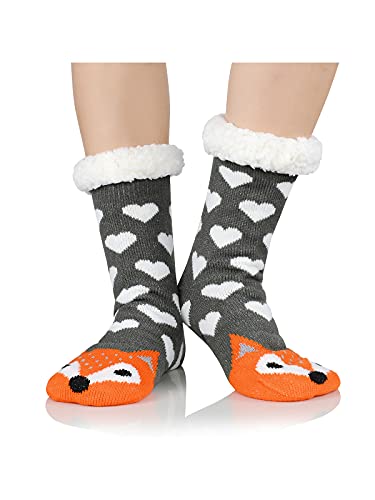 Century Star Fuzzy Slipper Socks for Women Cozy Fuzzy Anti Slip Grips Socks-Stocking Stuffers Christmas Gifts Winter2