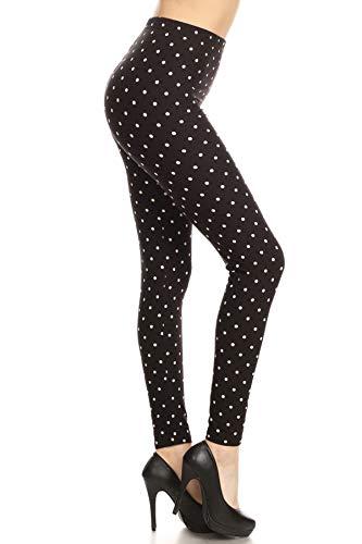 R885-EXTRAPLUS Polka Dots Print Fashion Leggings