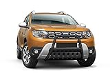 Frontschutzbügel mit Grillplatte in schwarz für Dacia Duster ab Baujahr 2018 mit EU-Zulassung für den TÜV und ABE