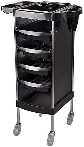 Carrello da Salone A 5 Ripiani con 4 Cassetti, Ideale per Riporre Prodotti di Bellezza Professionali da Parrucchiere, con Ruote.