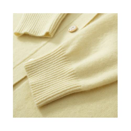 Solid Open Front Knitted Cardigan Cashmere Sweater for Women4