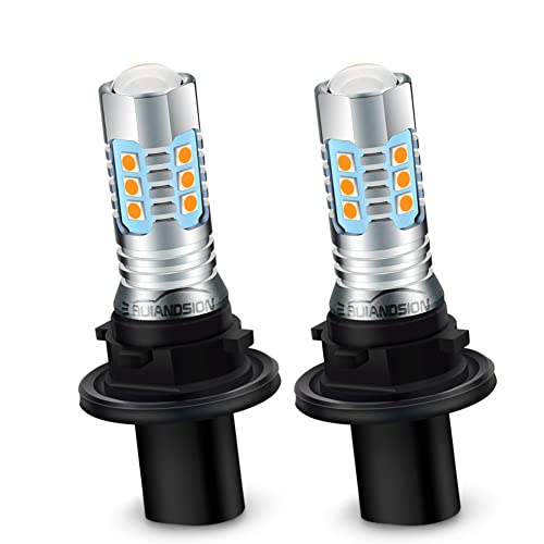 Ruiandsion PH24W LED Bulb Amber 10-30V 12184 12185 LED Bulb Super Bright 3030 16SMD Replacement for Car Backup Reverse Lights