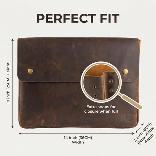Moonster Leather Laptop Folder