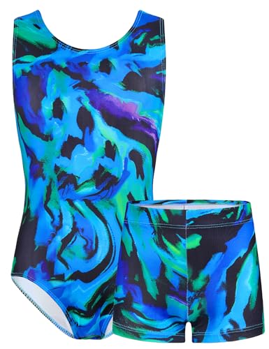 Image of TENVDA Girl's One Piece Swimsuit Sparkle Sleeveless One-Piece Bathing Suits Swimwear for Kids 2-12 Years Old